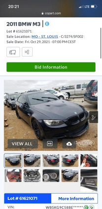 BMW M3 cena 189000 przebieg: 177000, rok produkcji 2011 z Siedlce małe 781